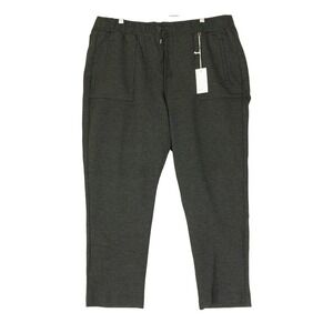 Lane Bryant Ponte Ankle Pants Womens 14/16 Gray Stretch Elastic Waist Drawstring